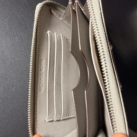 Michael Kors Cream Wristlet with Silver Accents - Picture 2 of 4